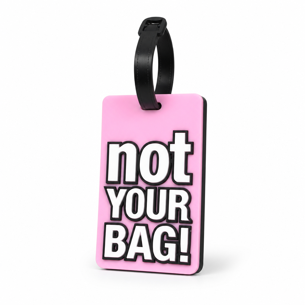 Durable Silicone Luggage Tag (Secure Strap & Hidden ID Slot)