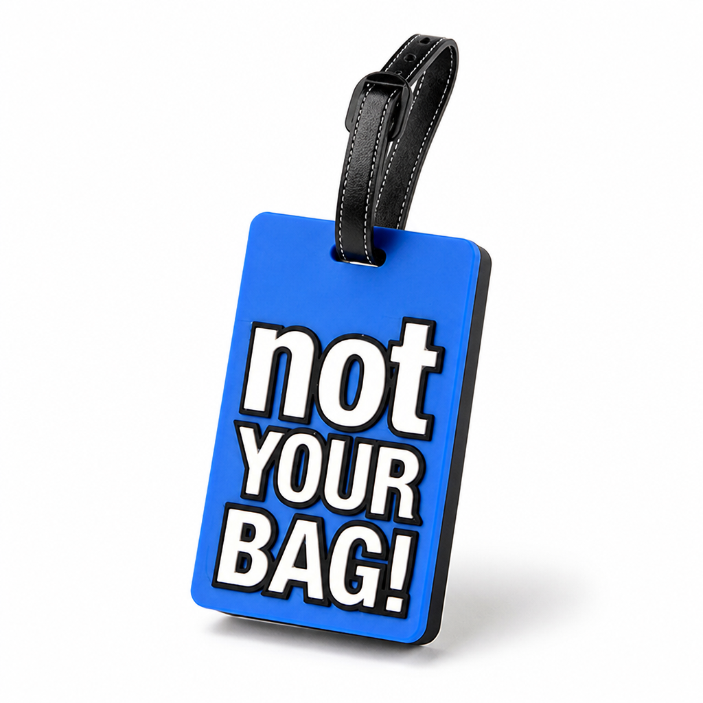 Durable Silicone Luggage Tag (Secure Strap & Hidden ID Slot)