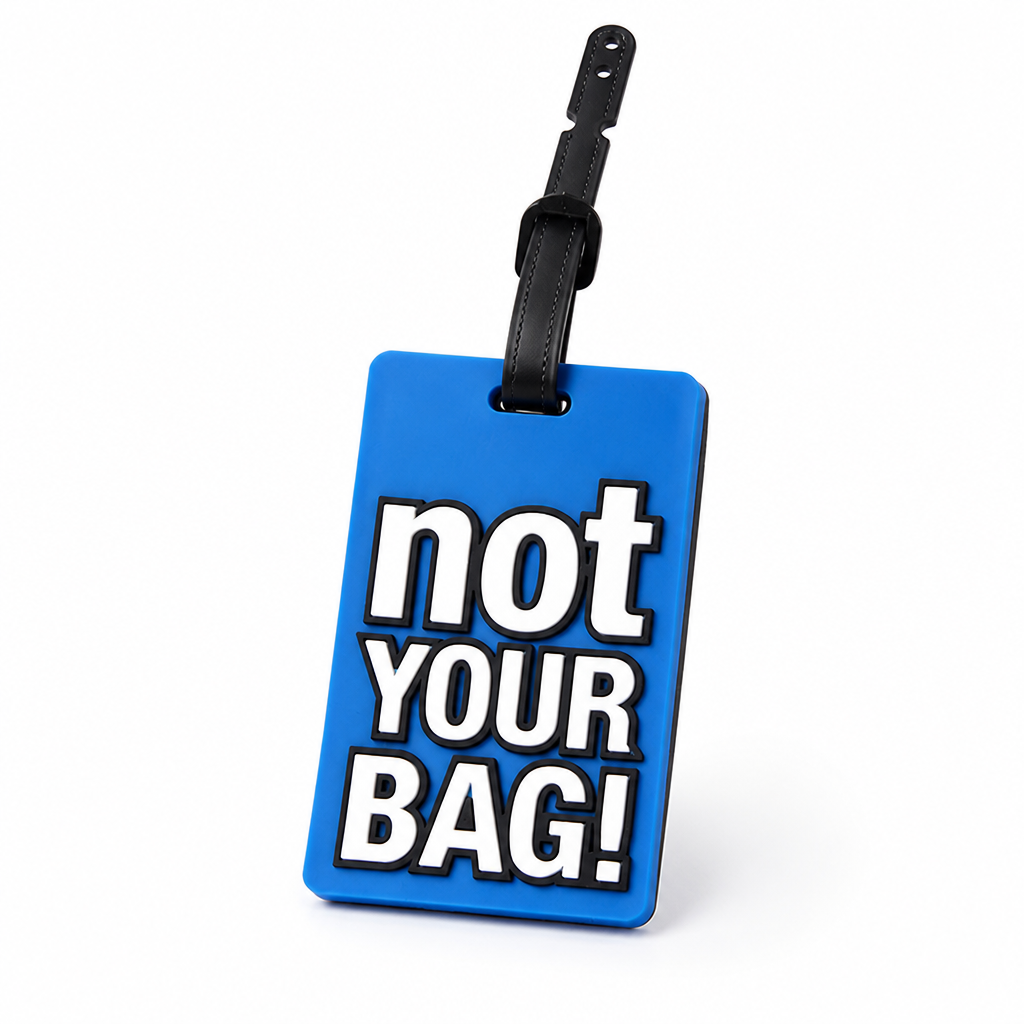 Durable Silicone Luggage Tag (Secure Strap & Hidden ID Slot)