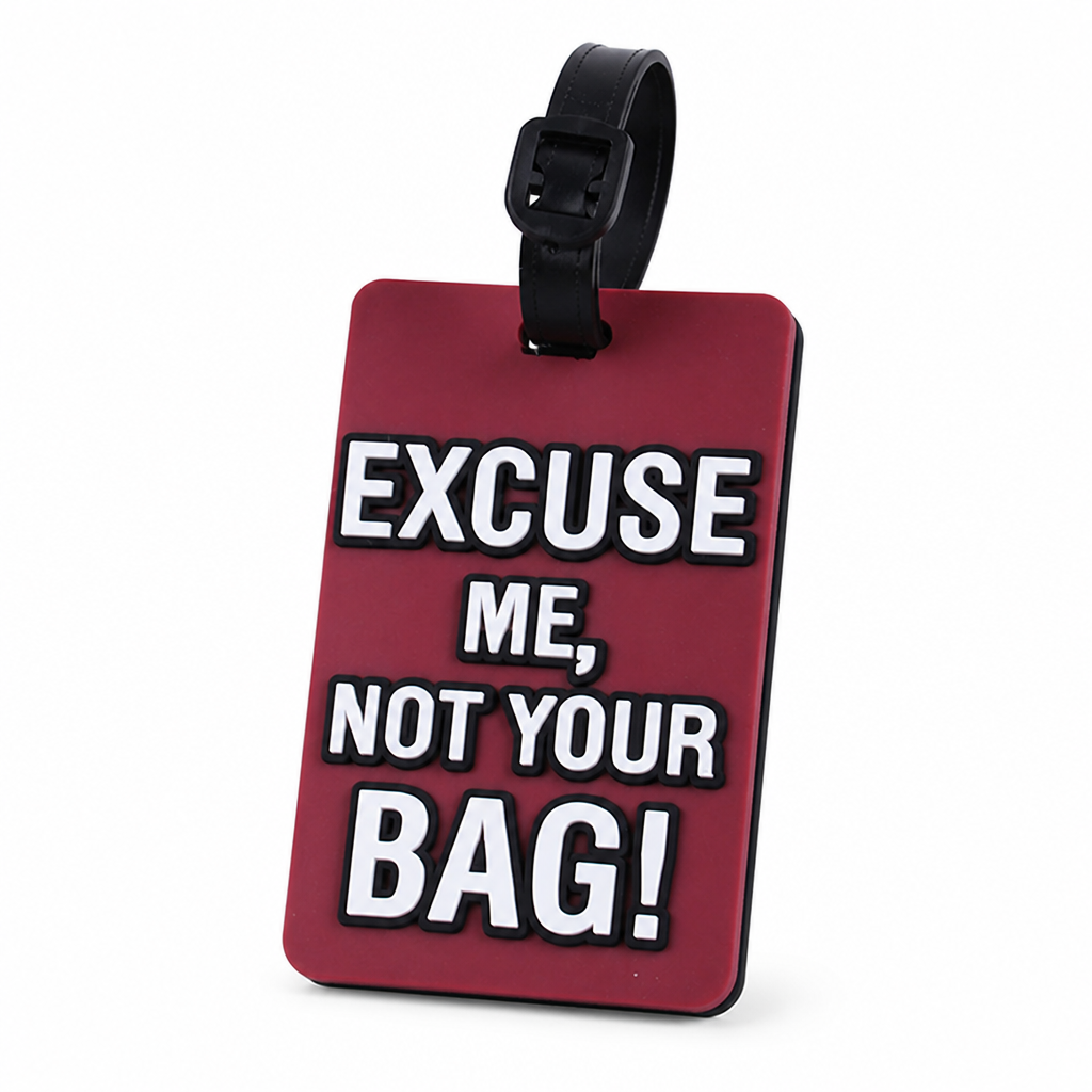 Durable Silicone Luggage Tag (Secure Strap & Hidden ID Slot)
