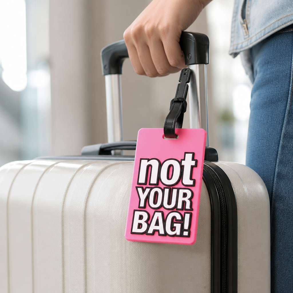 Durable Silicone Luggage Tag (Secure Strap, Not Your Bag Print)