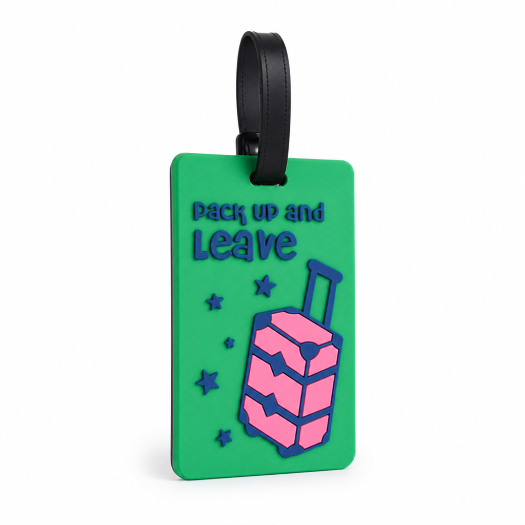 Durable Silicone Luggage Tag (With ID Card)