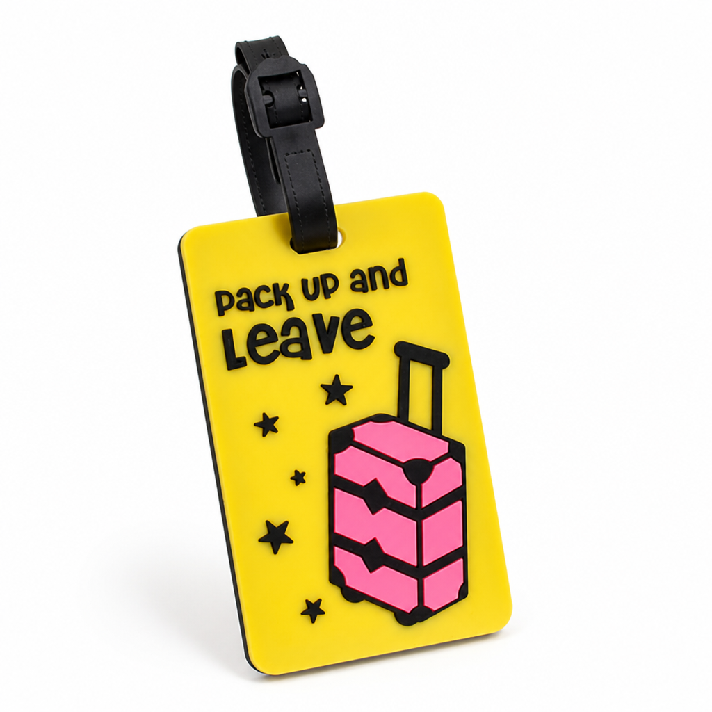 Durable Silicone Luggage Tag (With ID Card)
