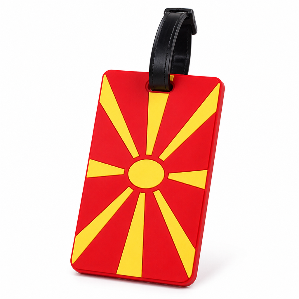 Durable Silicone Patriotic Luggage Tag (Writable ID Card, Adjustable Strap)