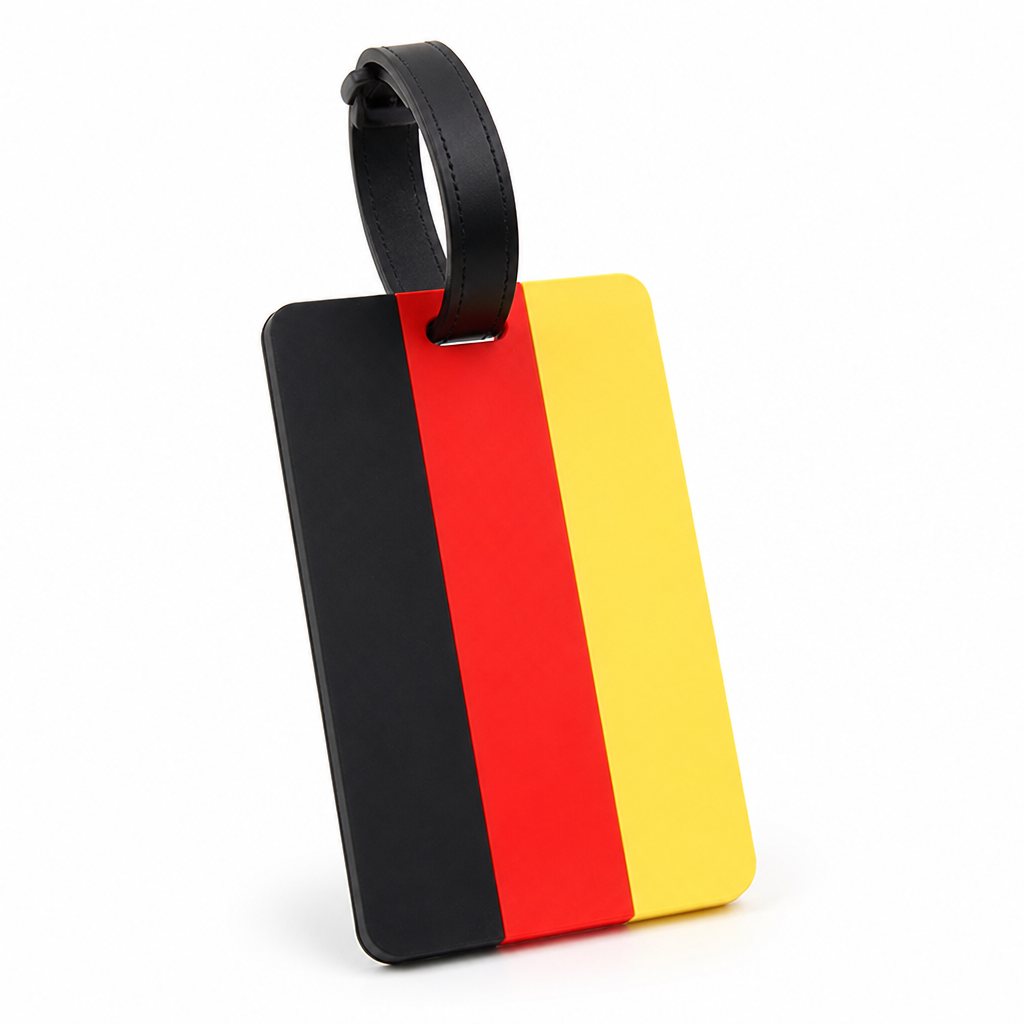 Durable Silicone Patriotic Luggage Tag (Writable ID Card, Adjustable Strap)
