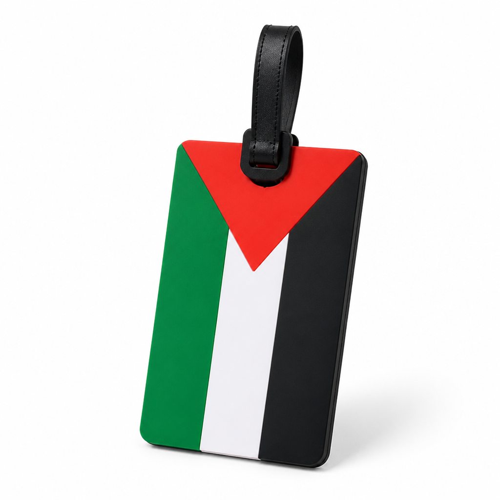 Durable Silicone Patriotic Luggage Tag (Writable ID Card, Adjustable Strap)