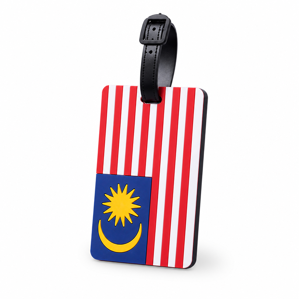 Durable Silicone Patriotic Luggage Tag (Writable ID Card, Adjustable Strap)