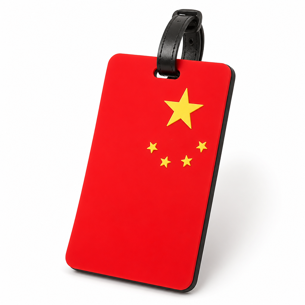 Durable Silicone Patriotic Luggage Tag (Writable ID Card, Adjustable Strap)