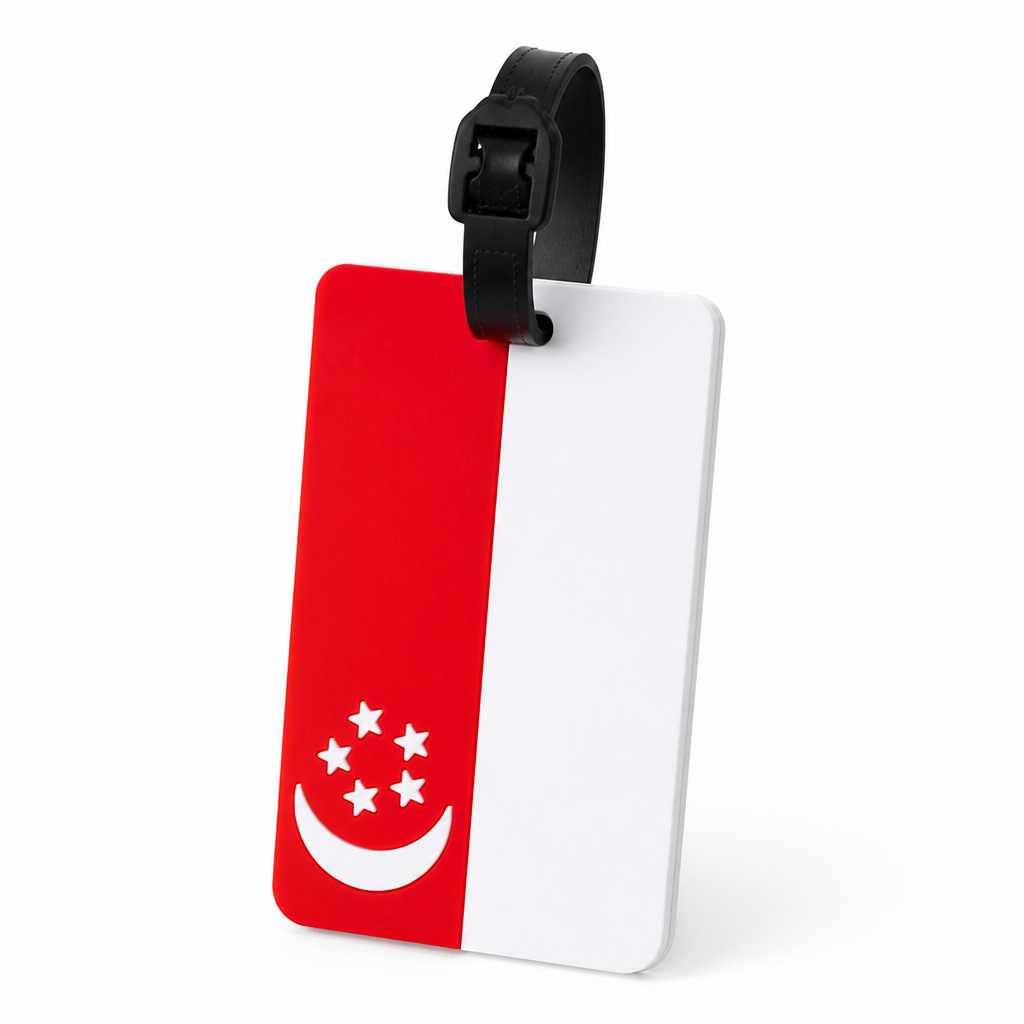 Durable Silicone Patriotic Luggage Tag (Writable ID Card, Adjustable Strap)