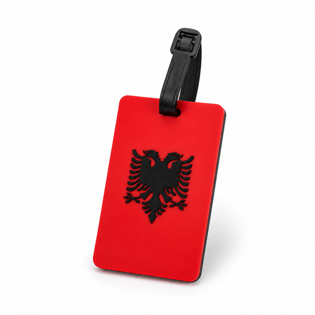 Durable Silicone Patriotic Luggage Tag (Writable ID Card, Adjustable Strap)