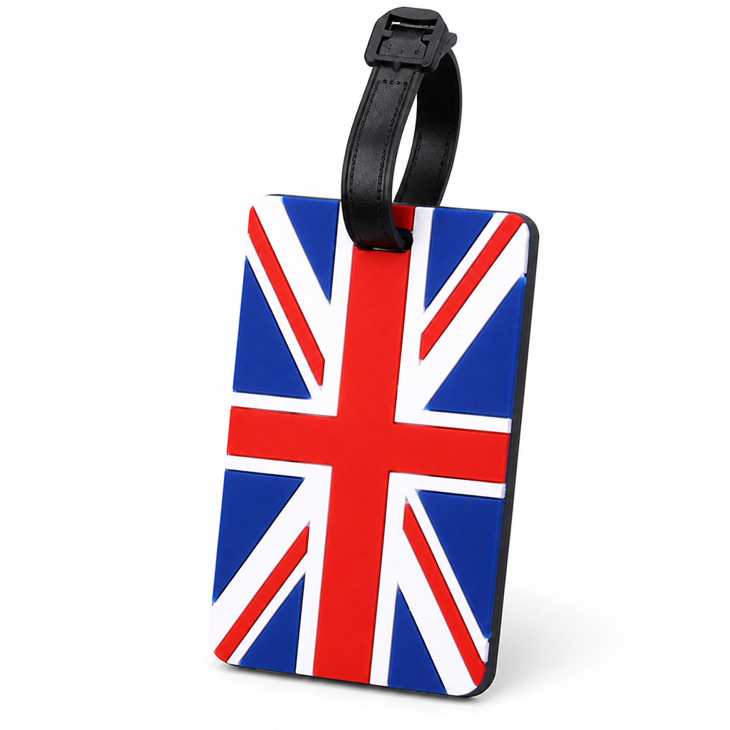 Durable Silicone Patriotic Luggage Tag (Writable ID Card, Adjustable Strap)