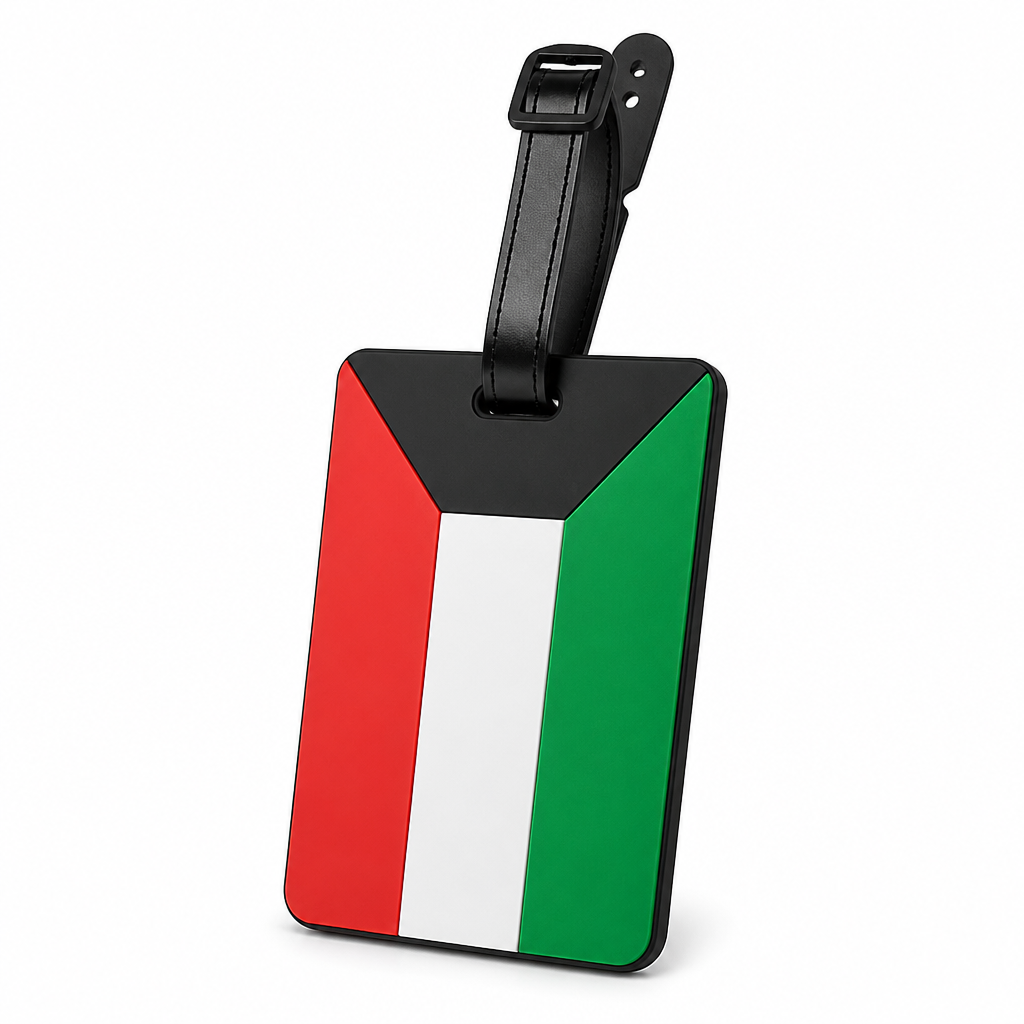 Durable Silicone Patriotic Luggage Tag (Writable ID Card, Adjustable Strap)