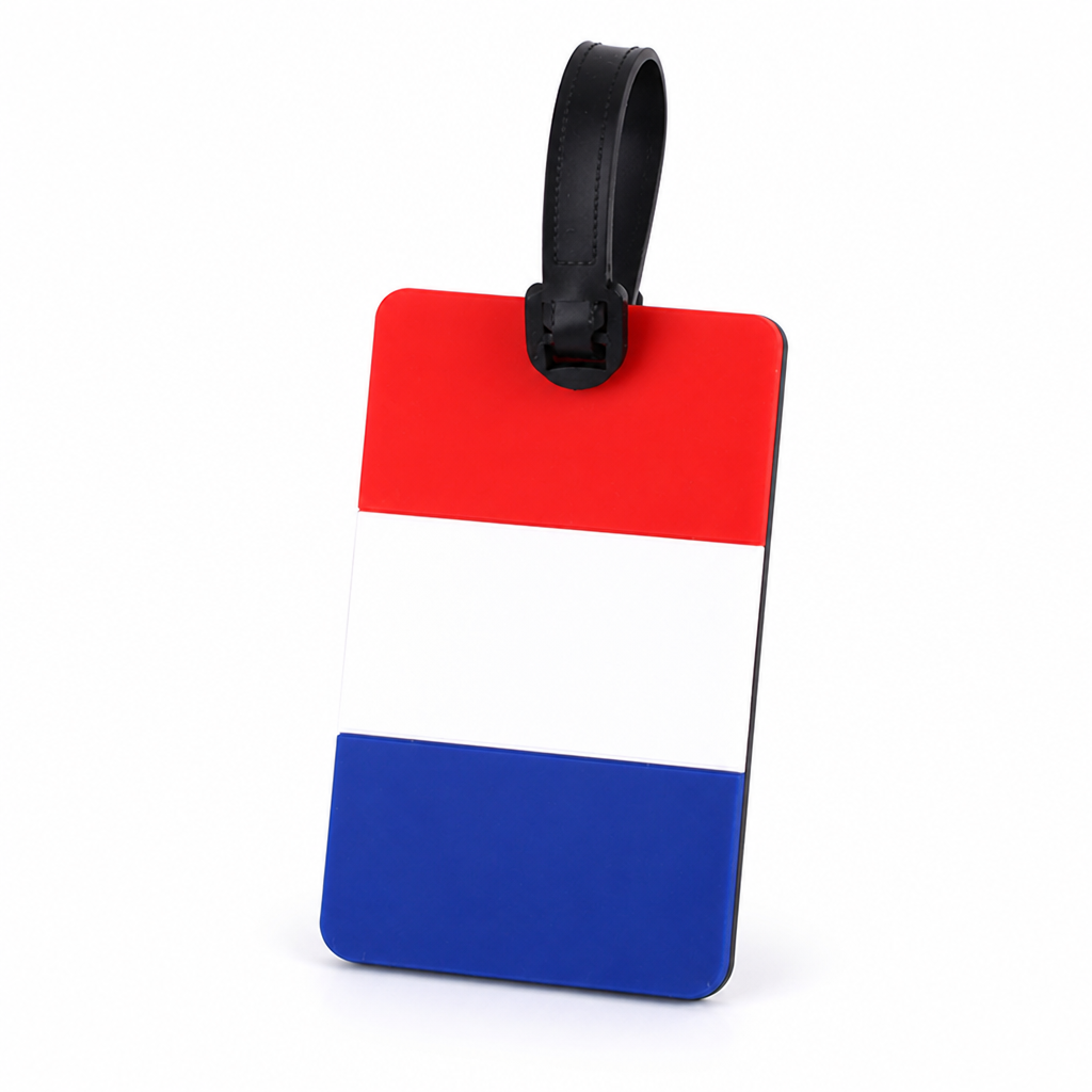 Durable Silicone Patriotic Luggage Tag (Writable ID Card, Adjustable Strap)
