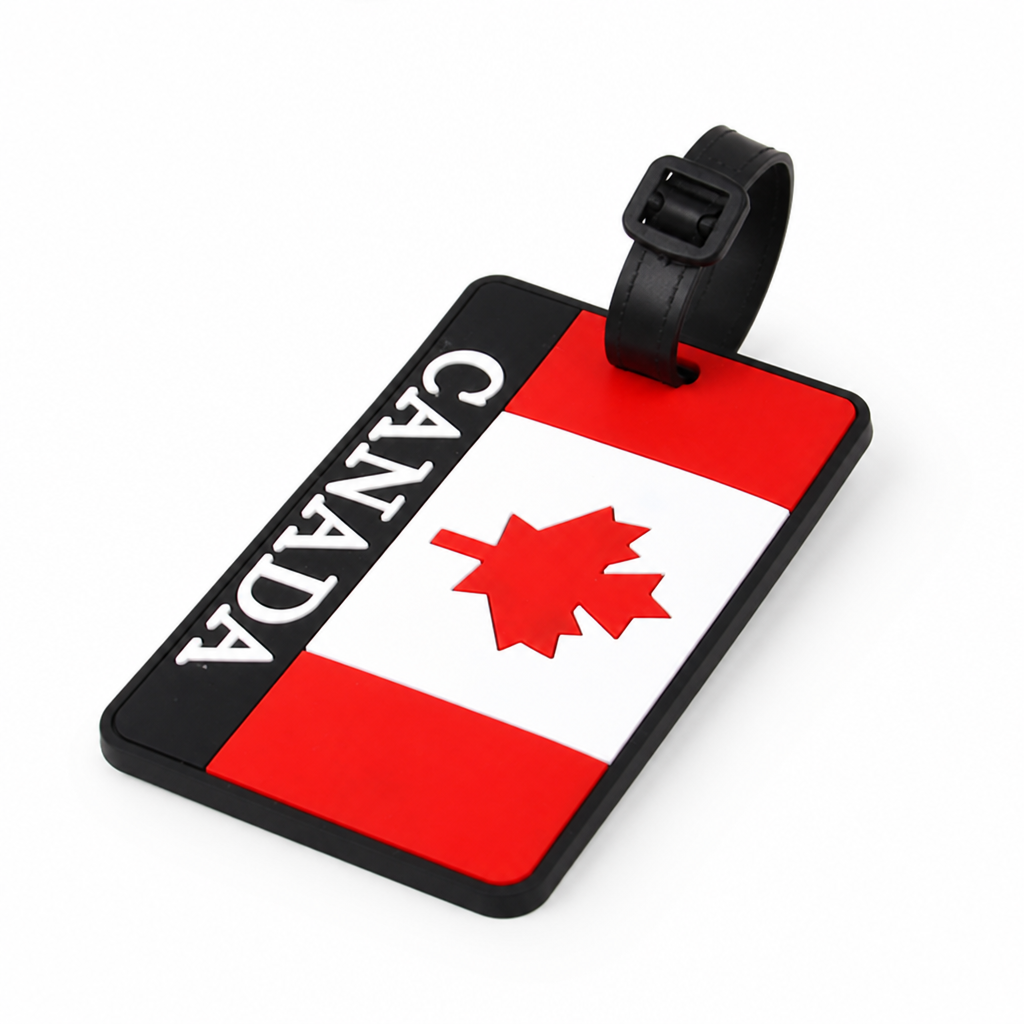 Durable Silicone Patriotic Luggage Tag (Writable ID Card, Adjustable Strap)