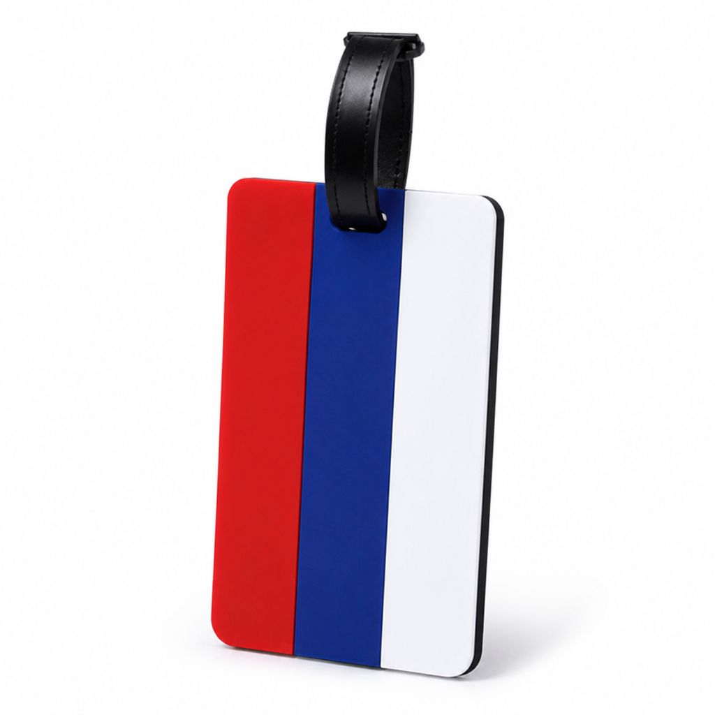 Durable Silicone Patriotic Luggage Tag (Writable ID Card, Adjustable Strap)