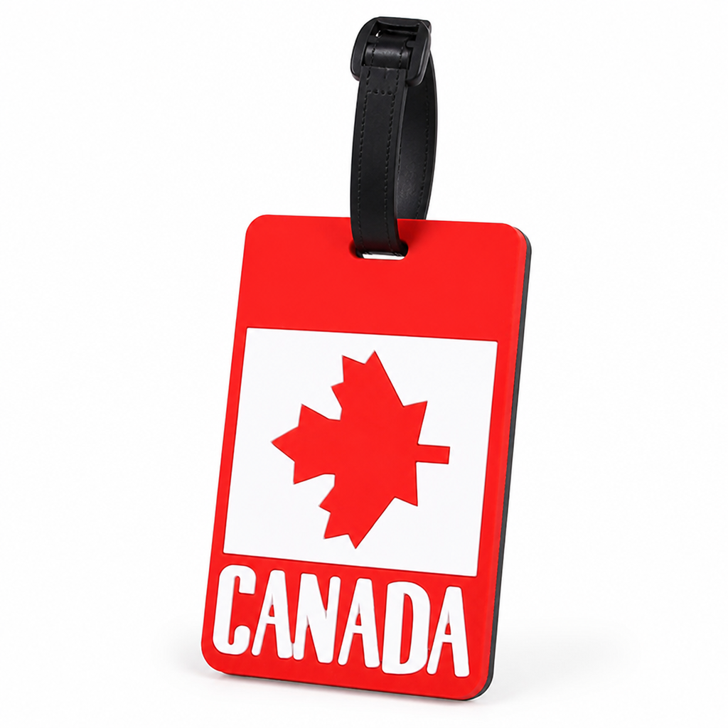 Durable Silicone Patriotic Luggage Tag (Writable ID Card, Adjustable Strap)