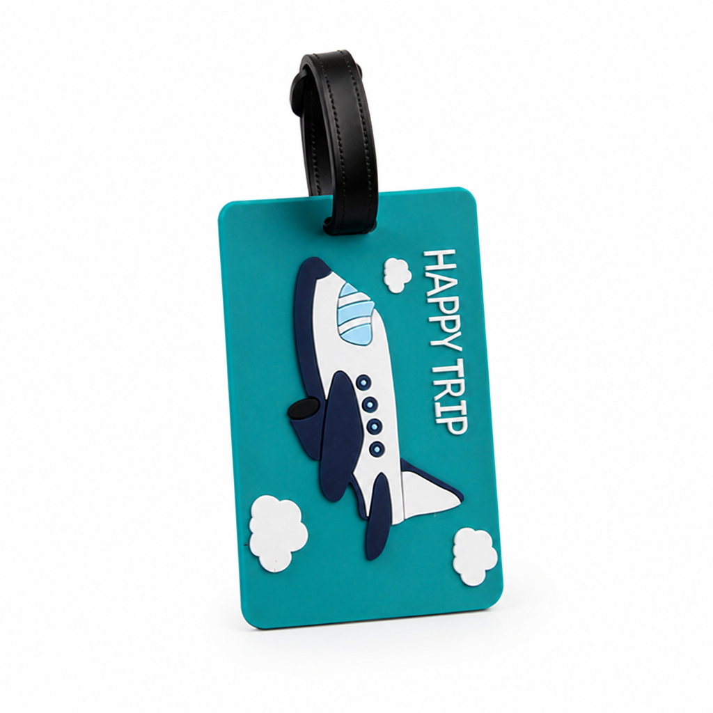 Durable Silicone & Secure Strap Airplane Luggage Tag