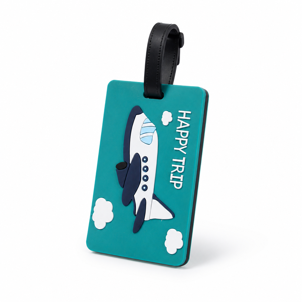 Durable Silicone & Secure Strap Airplane Luggage Tag