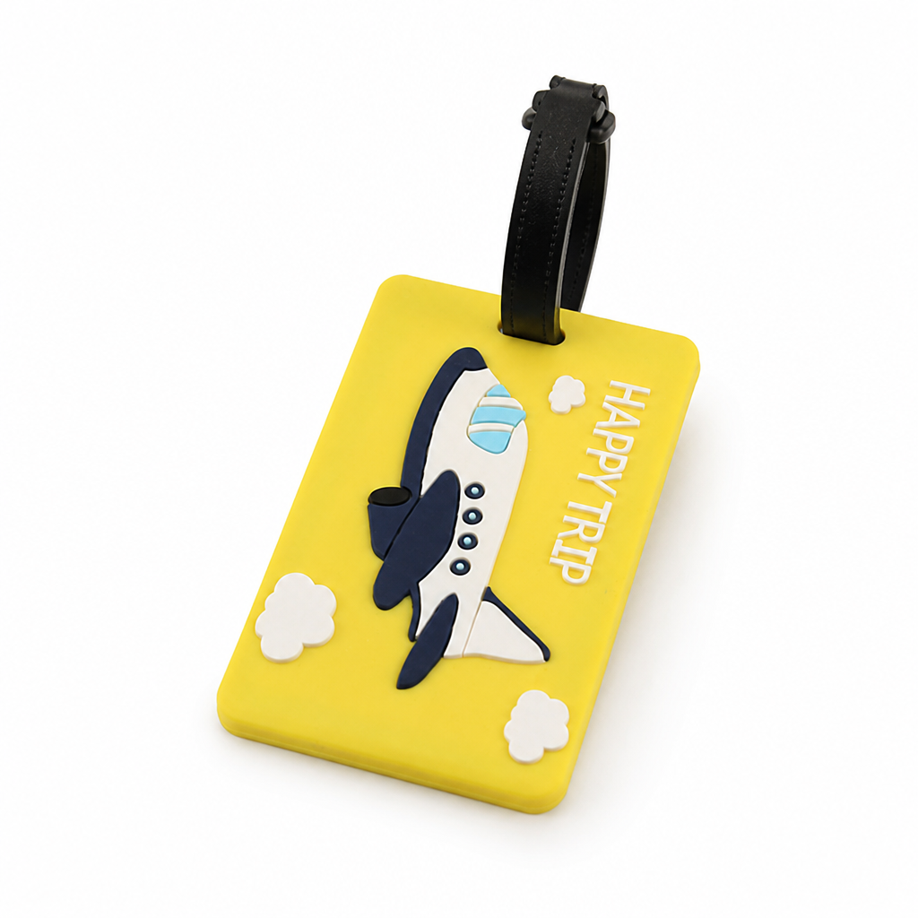 Durable Silicone & Secure Strap Airplane Luggage Tag