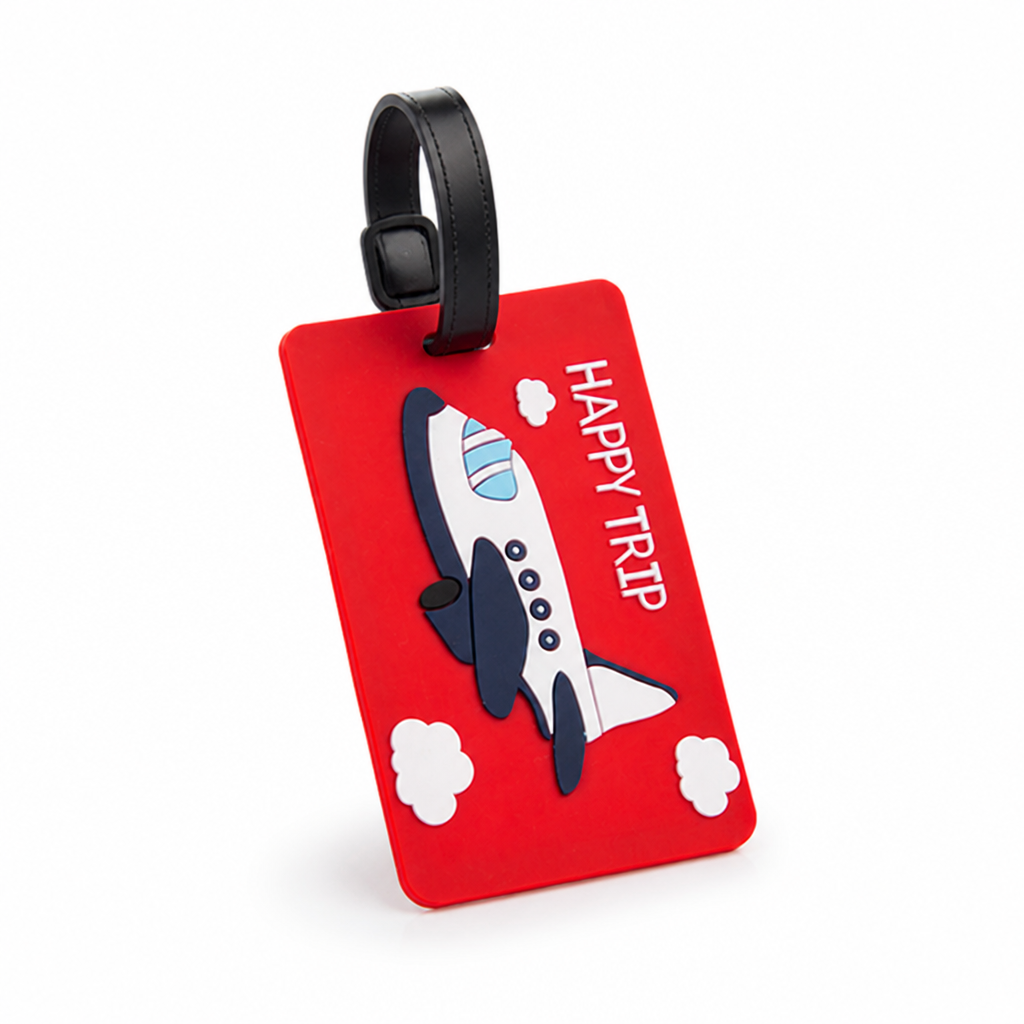 Durable Silicone & Secure Strap Airplane Luggage Tag