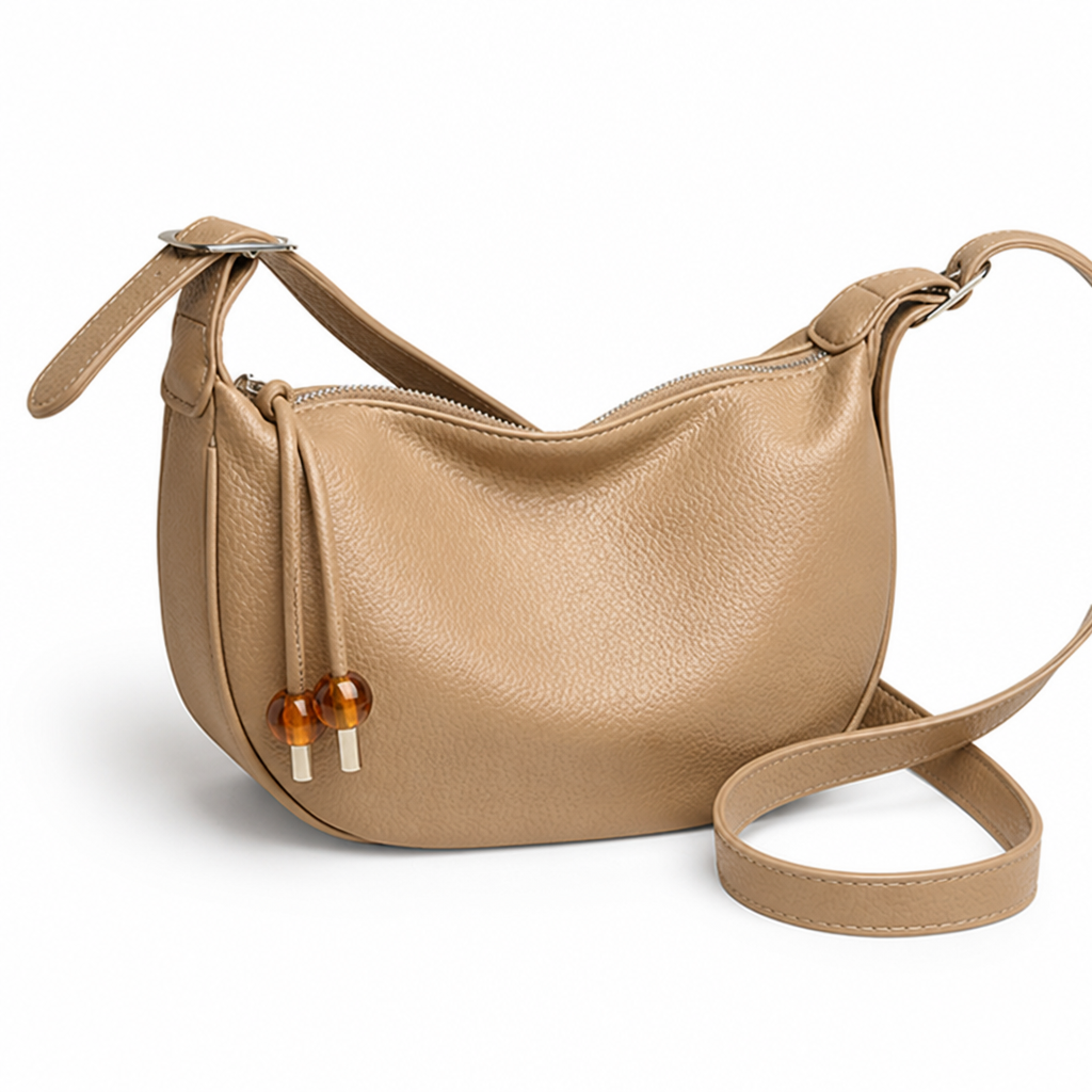 Durable Textured Leather Sling Bag