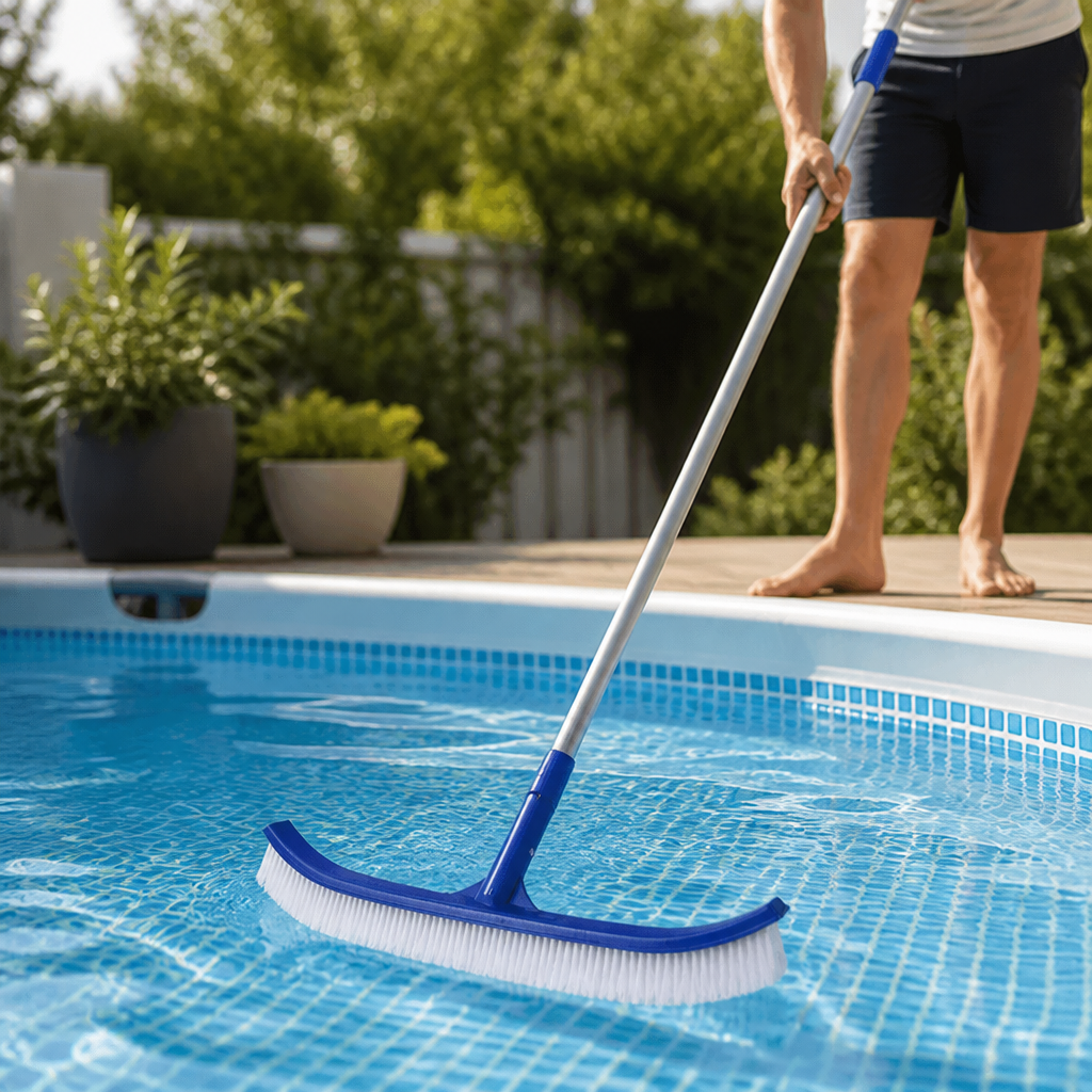 Durable UV-Resistant Nylon Curved Pool Brush (18 Inch)