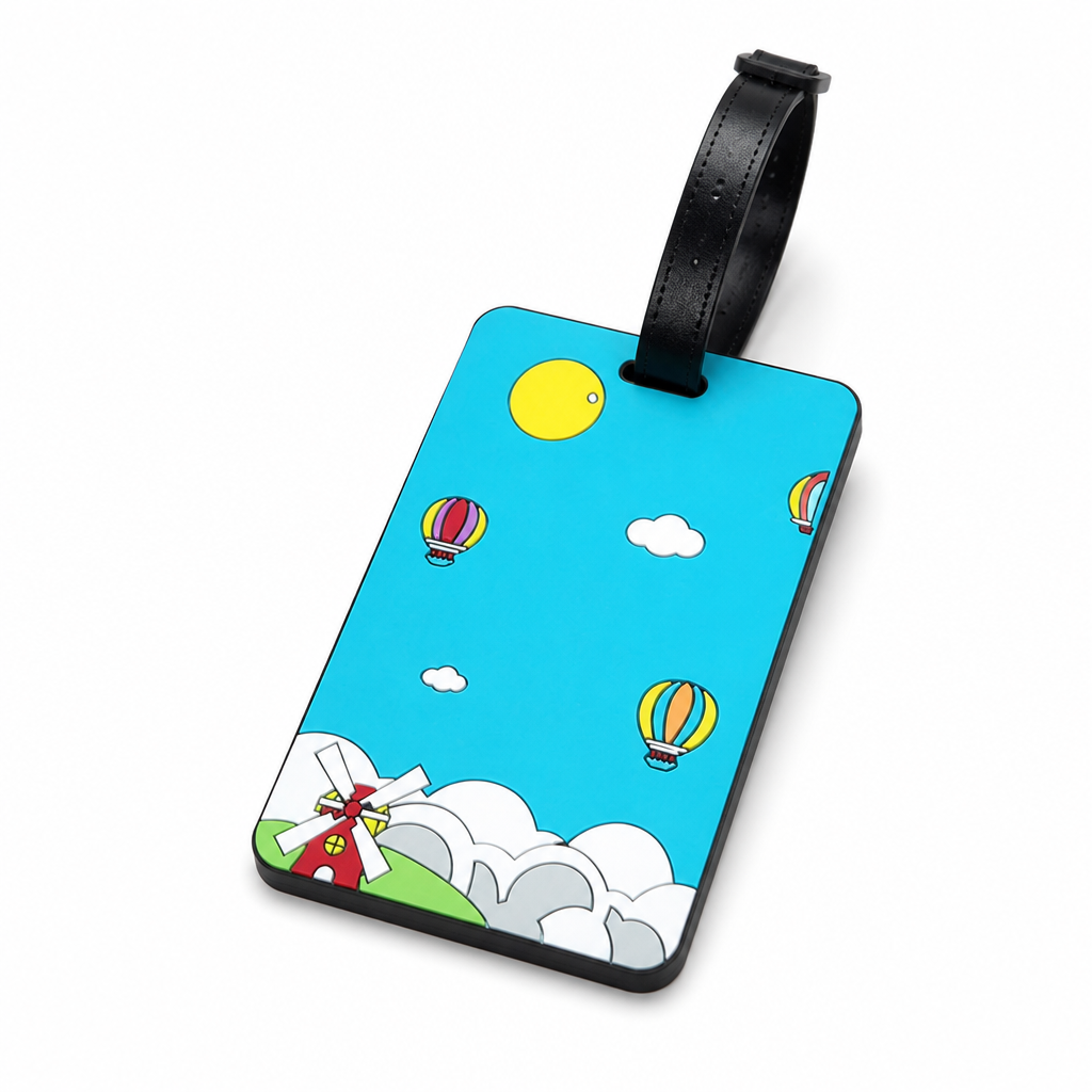 Durable & Vibrant Heart Balloon Luggage Tag (Address Card Pocket)