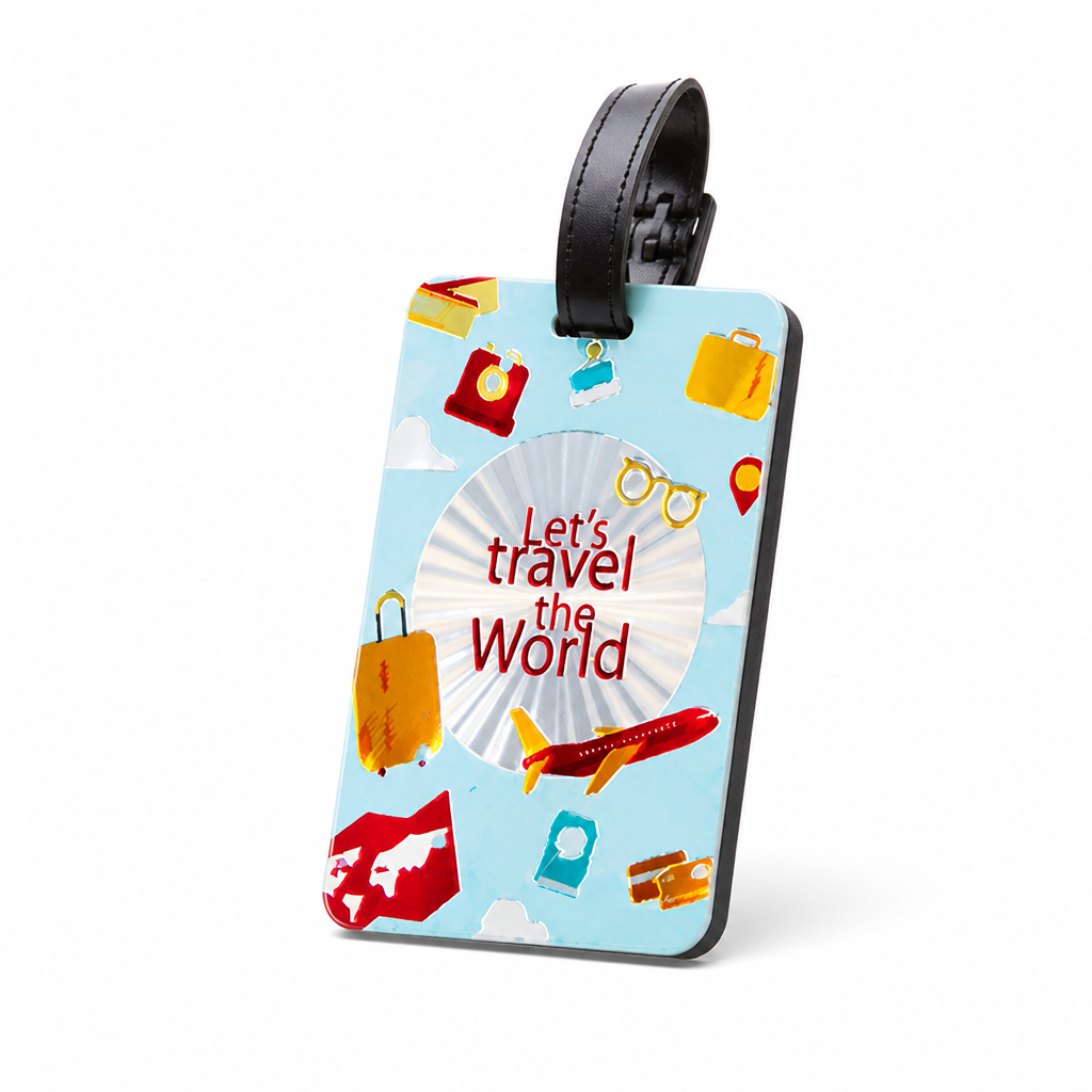 Durable & Vibrant Heart Balloon Luggage Tag (Address Card Pocket)