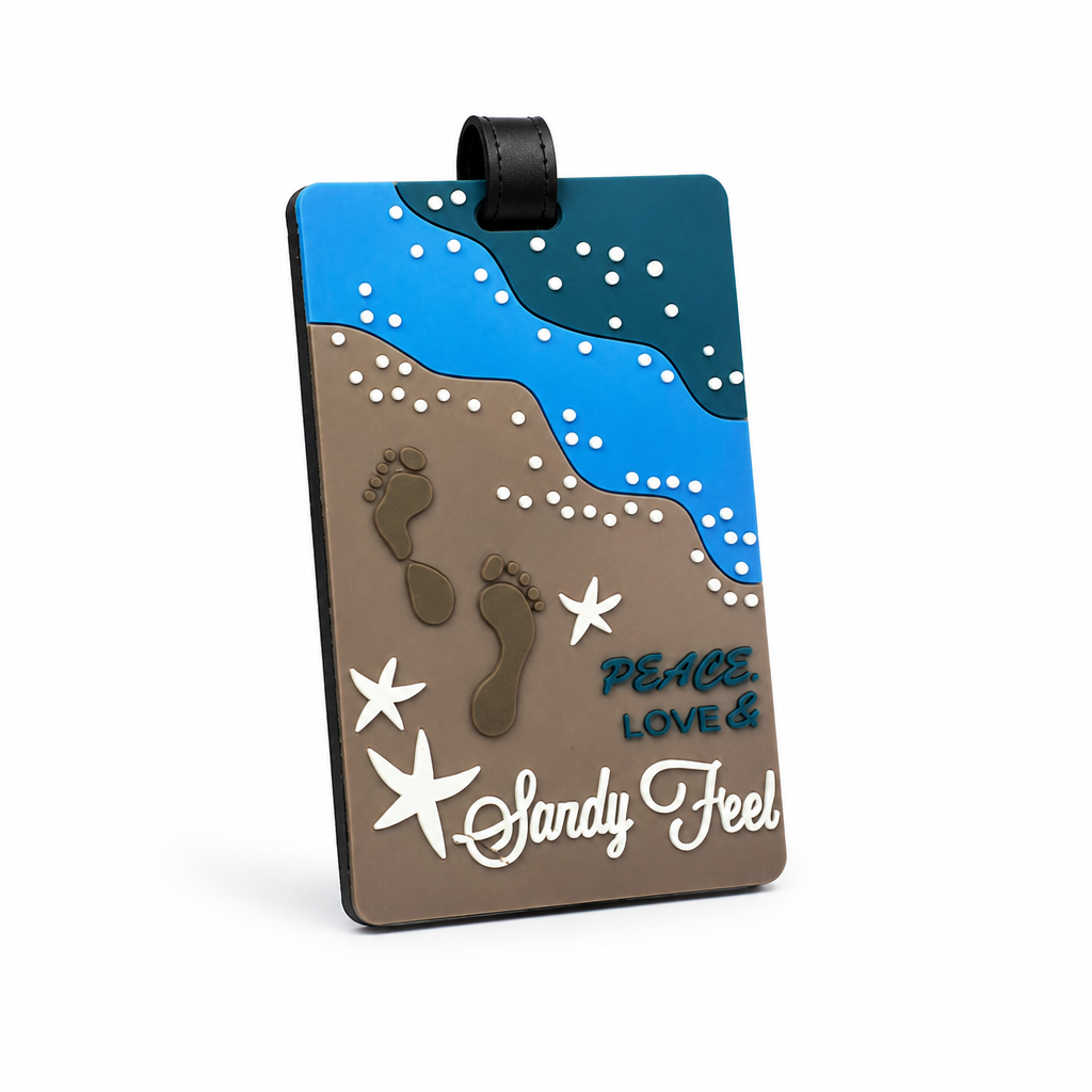 Durable & Vibrant Heart Balloon Luggage Tag (Address Card Pocket)