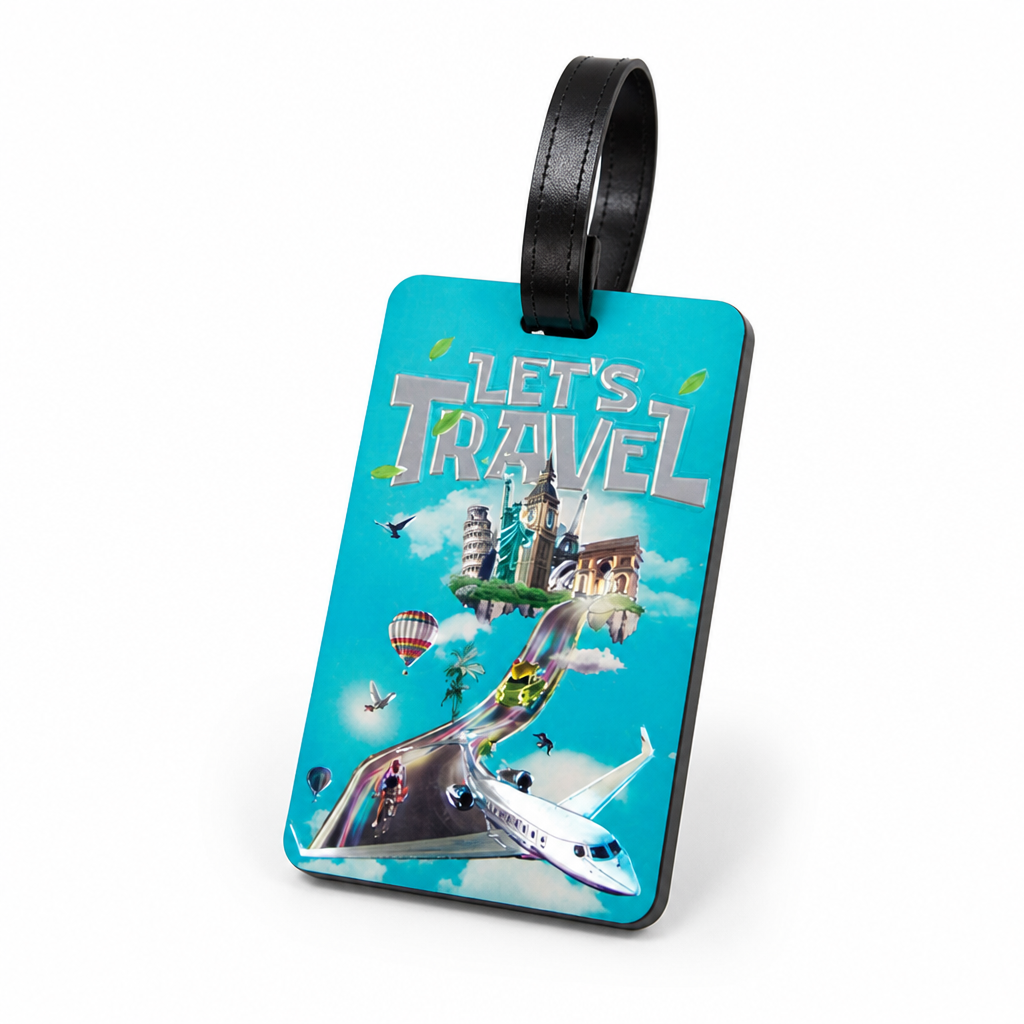 Durable & Vibrant Heart Balloon Luggage Tag (Address Card Pocket)