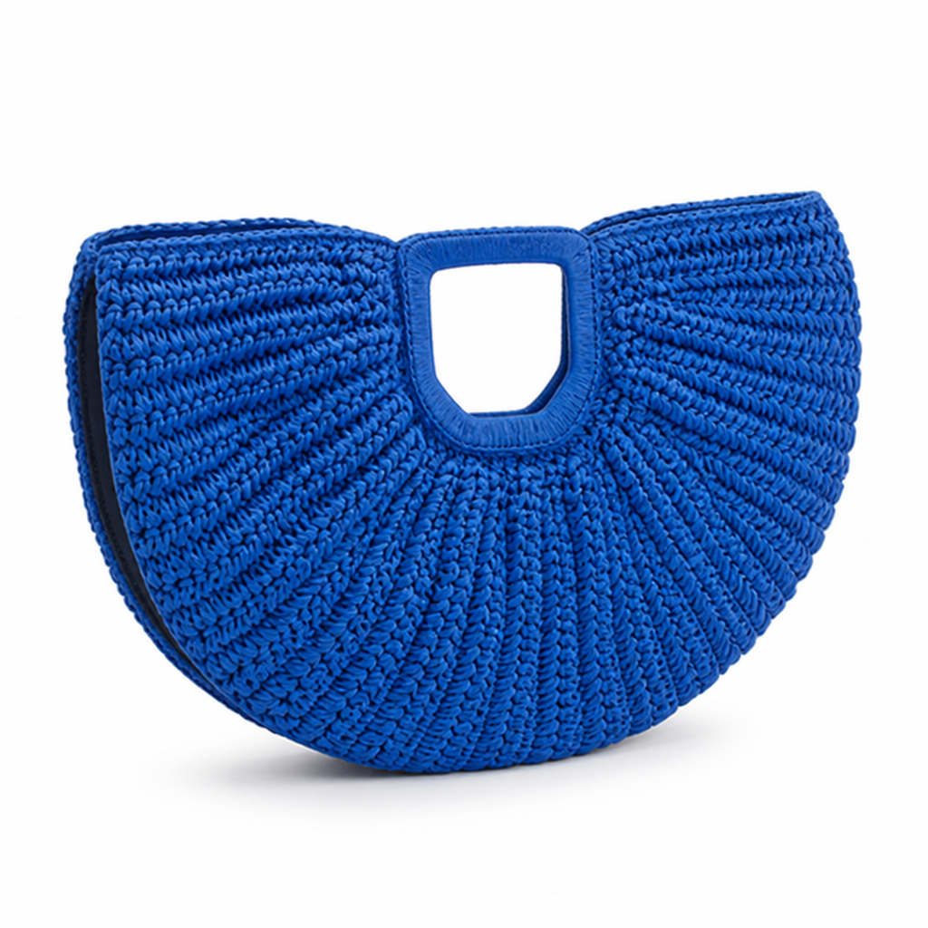 Durable Wave-Pattern Beach Bag With Ergonomic Handles