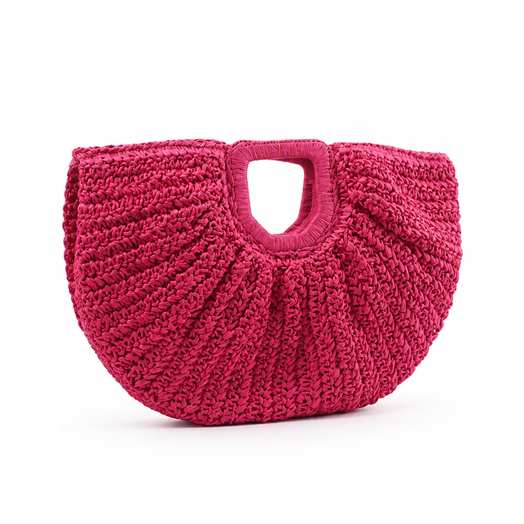 Durable Wave-Pattern Beach Bag With Ergonomic Handles