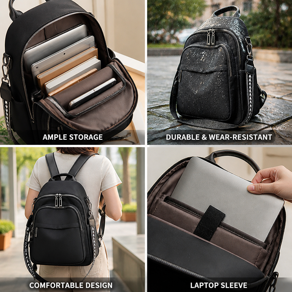 Durable Wear-Resistant Multi-Pocket Backpack (With Laptop Sleeve)
