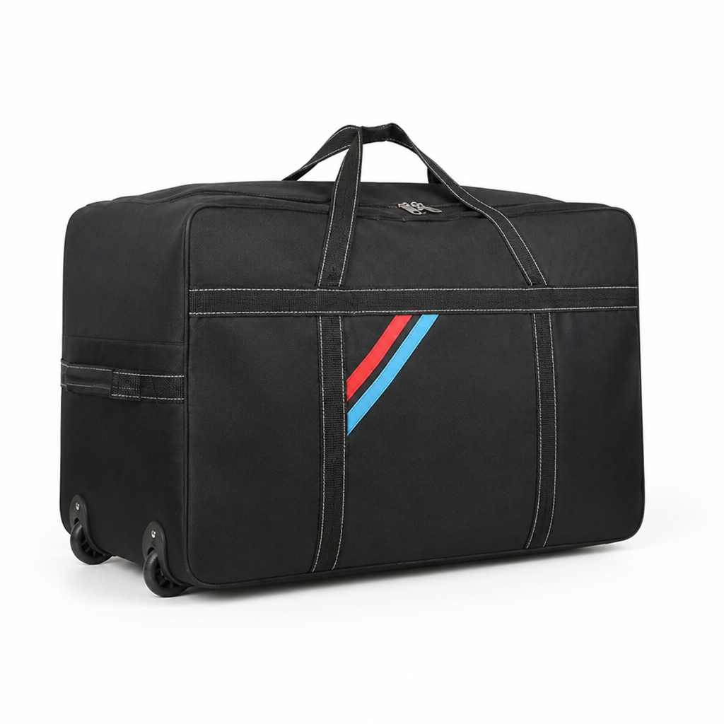 Durable Wheeled Retractable-Handle Duffle Bag (Shoe Pocket)