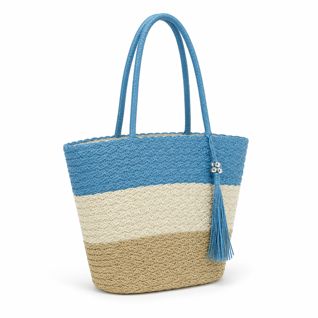 Durable Woven Spacious Beach Bag (Long Straps)