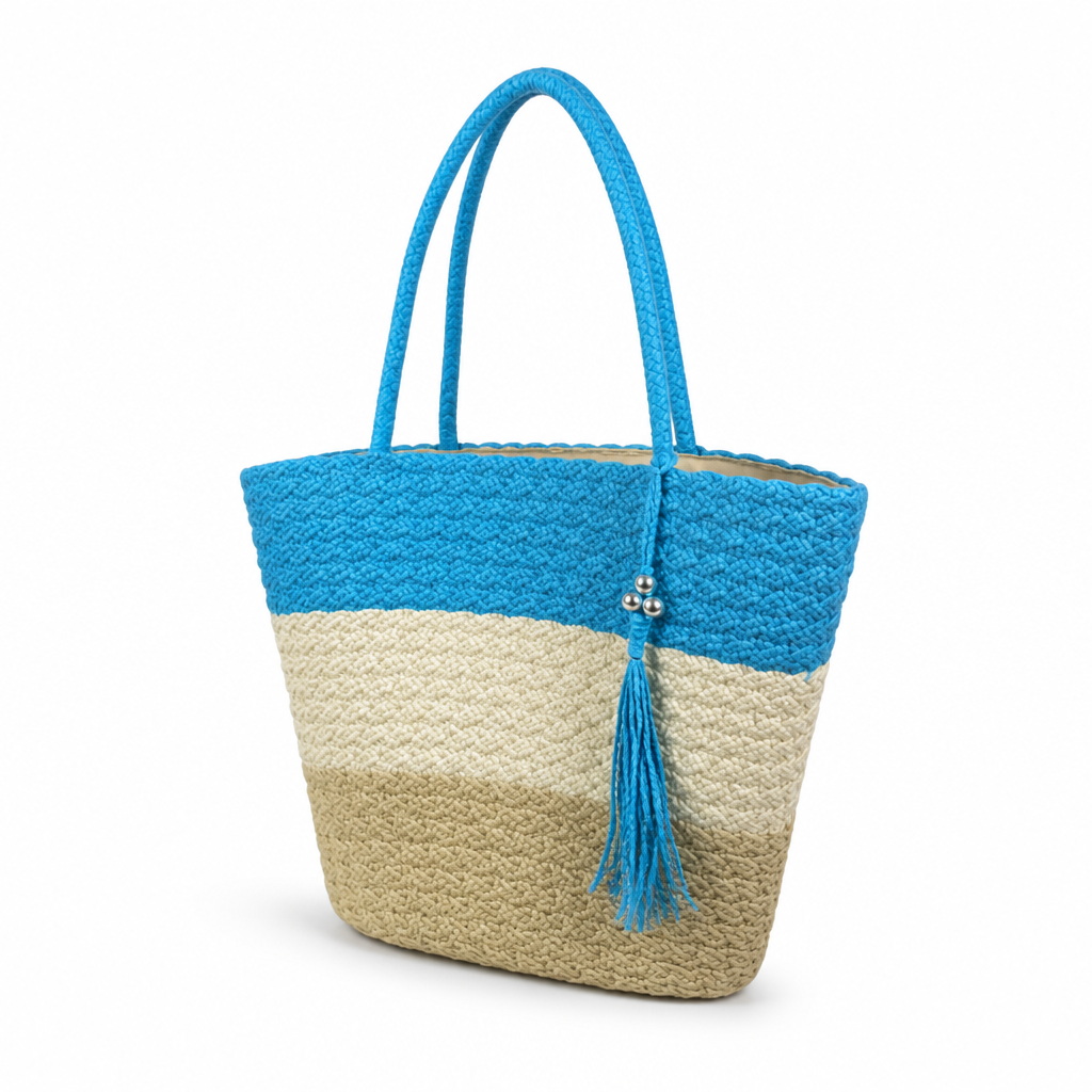 Durable Woven Spacious Beach Bag (Long Straps)