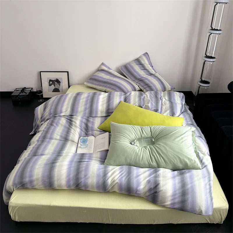 Duvet Cover & Pillowcase Set Breathable Cotton Percale