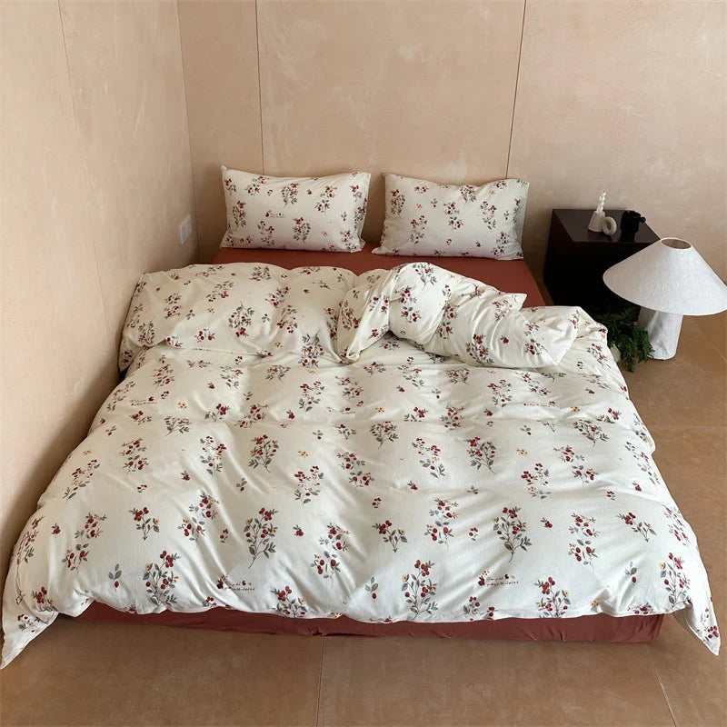Duvet Cover Set Cotton Percale Vintage Rose