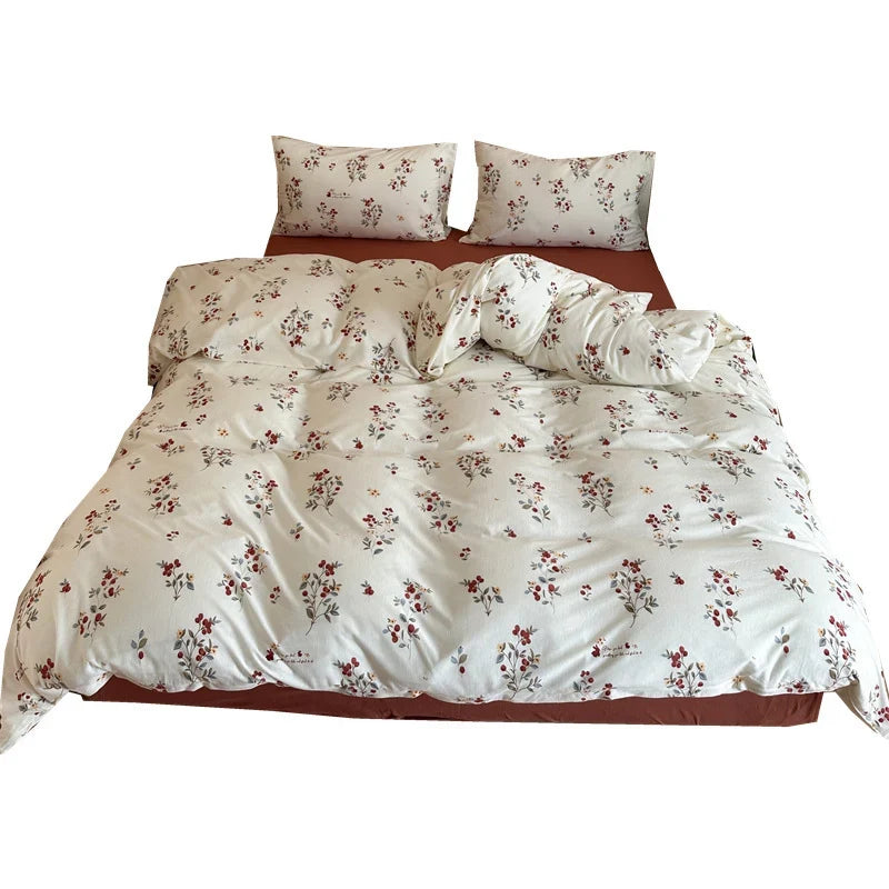 Duvet Cover Set Cotton Percale Vintage Rose