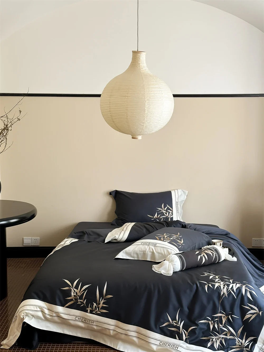 Duvet Cover Set Cotton Satin Embroidered Bamboo Easy Care