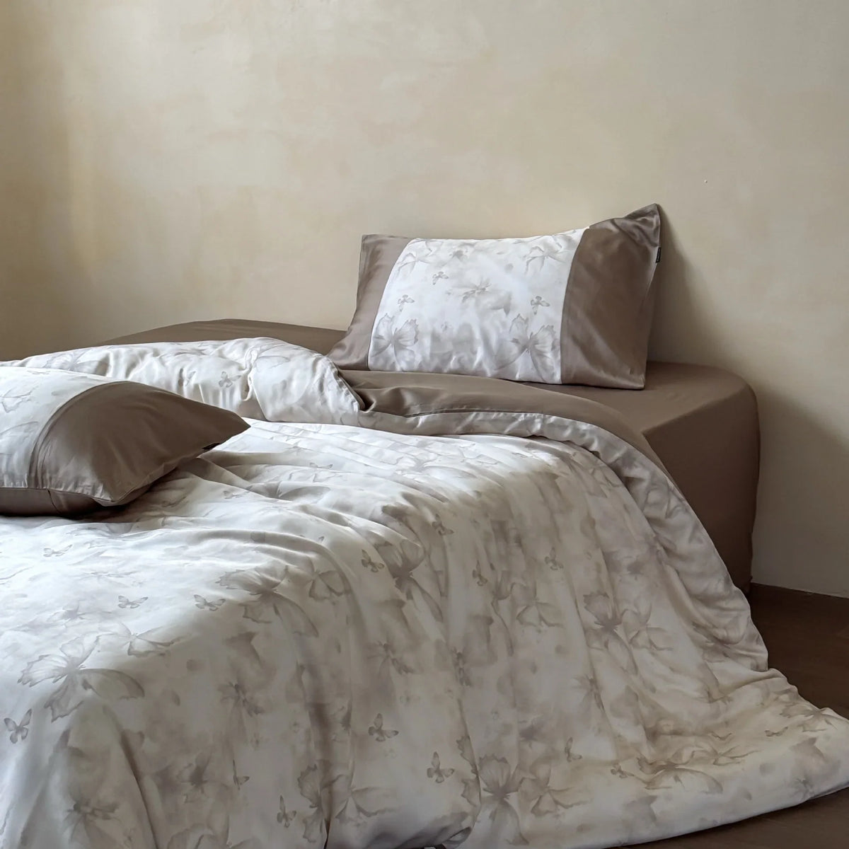 Duvet Cover Set Cotton Satin Jacquard Concealed Zipper
