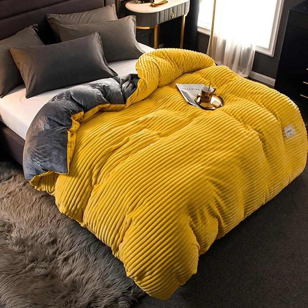 Duvet Cover Set Plush Brushed Winter-Weight Includes 2 Pillowcases