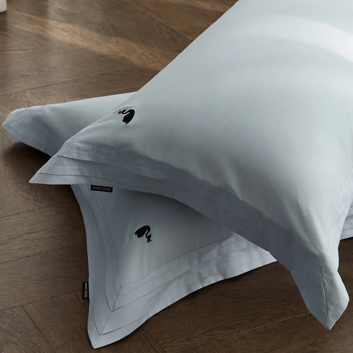 Duvet Cover Set Satin-Feel Mako Cotton Monogram Embroidery