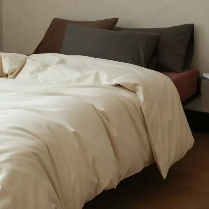 Duvet Cover Set Temperature-Regulating Cotton Satin 4-Piece