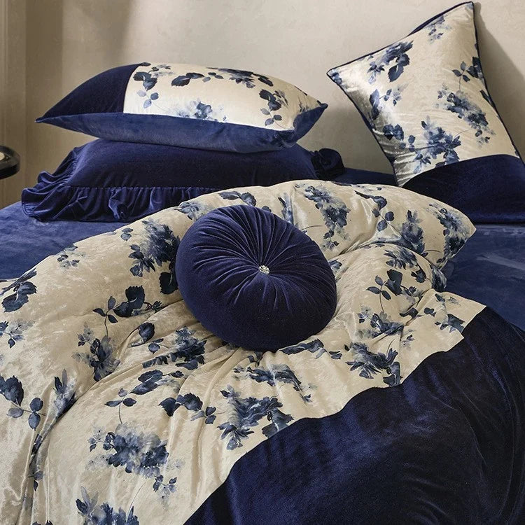 Duvet Cover Set Velvet-Like Microfiber Concealed Zipper & Corner Ties