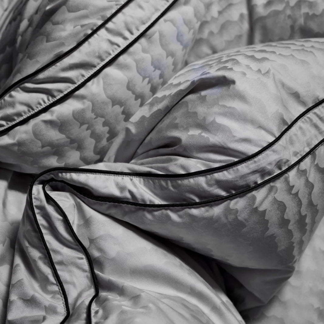 Duvet Goose Down Check Quilted Breathable Lightweight Filling