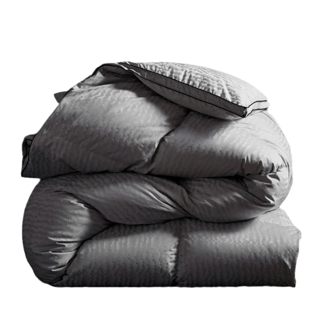 Duvet Goose Down Check Quilted Breathable Lightweight Filling