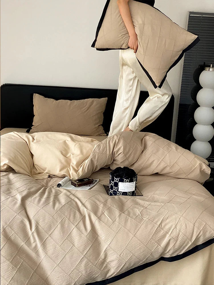 Duvet Set Cotton Satin Lightly Padded All-Season