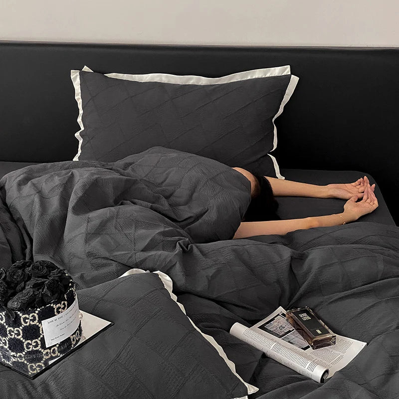 Duvet Set Cotton Satin Lightly Padded All-Season