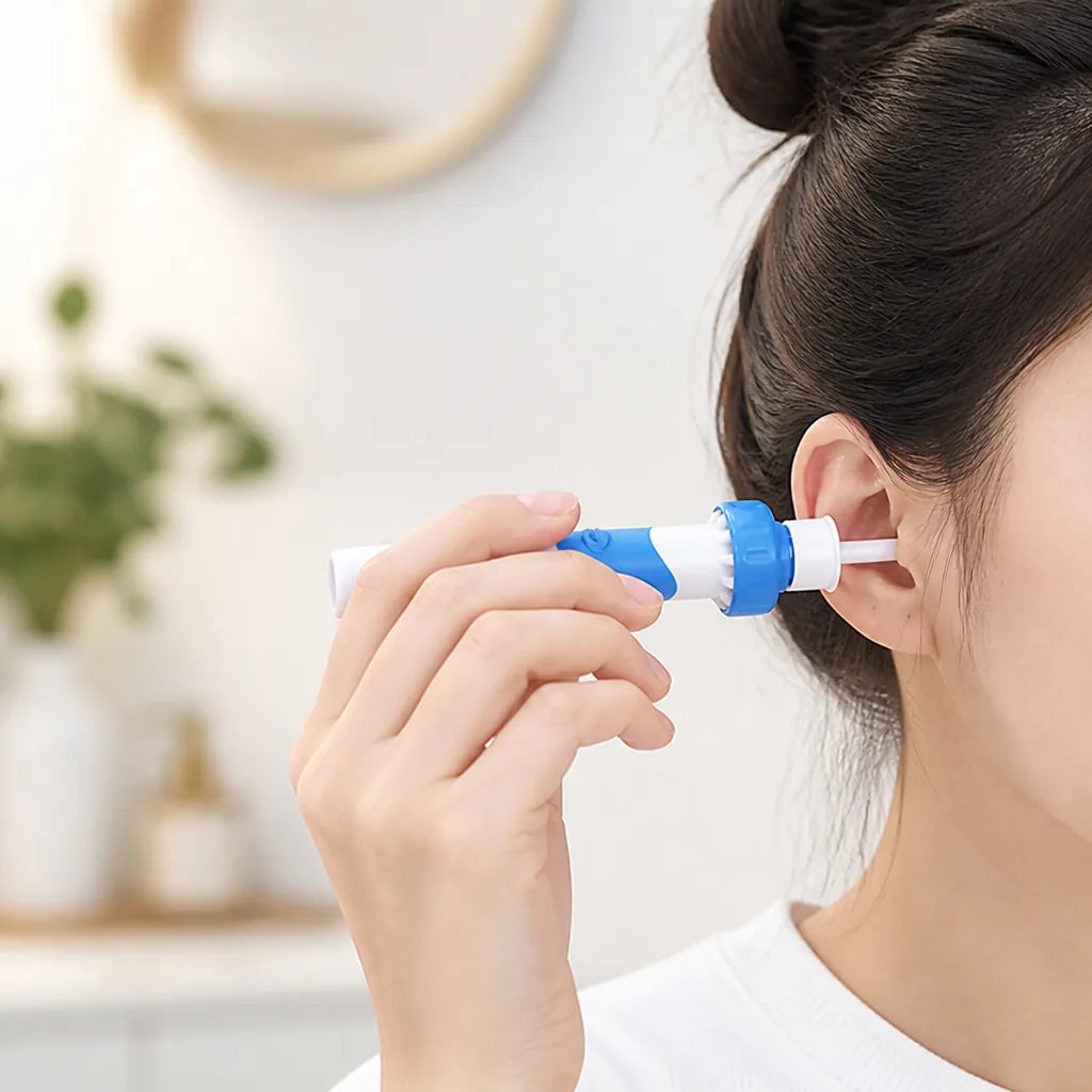 Ear Cleaner Cordless Gentle Vibration & Soft Silicone Tip